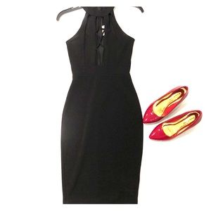 Black dress size small open in the front